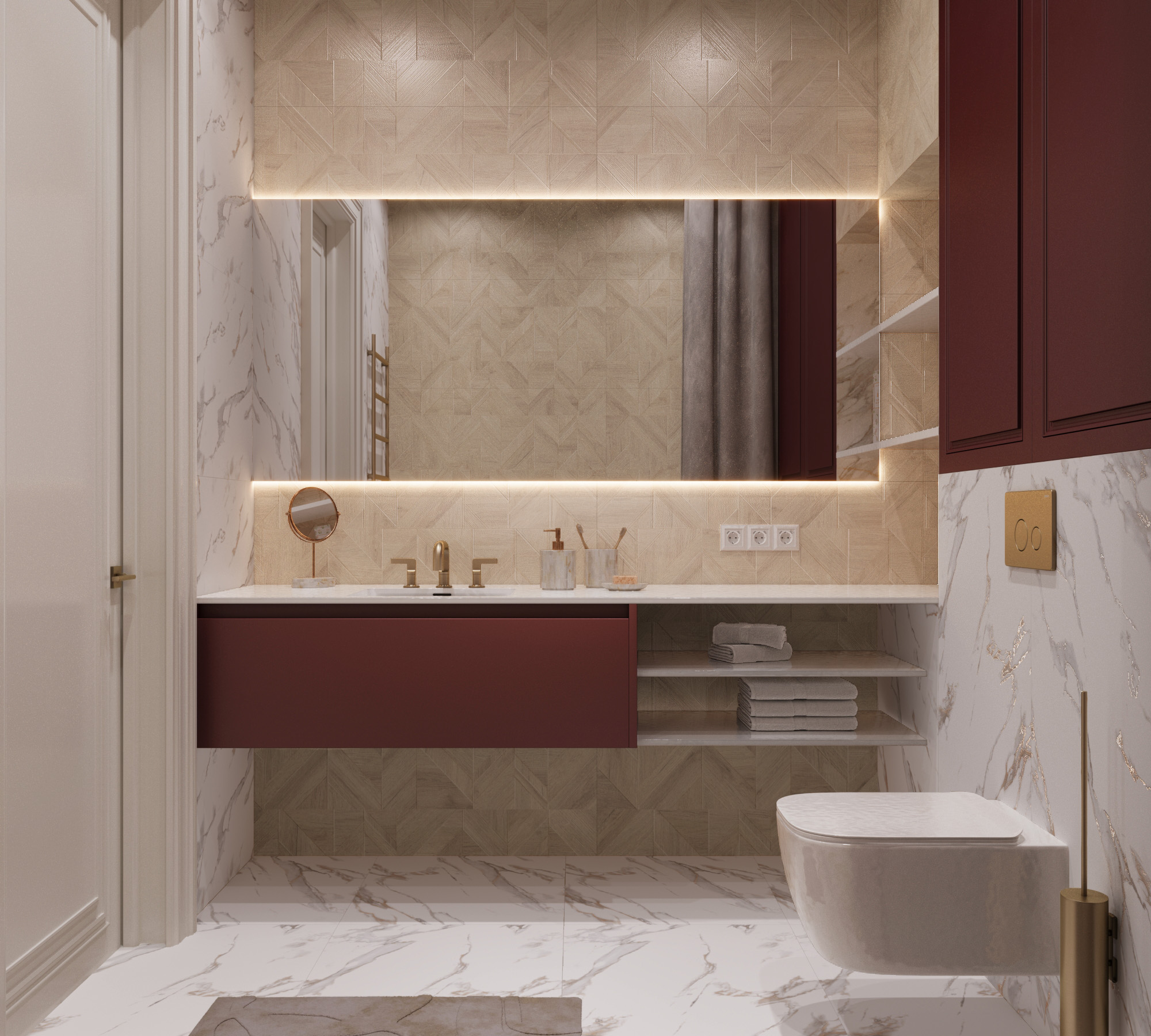 Керамогранит ROCKWOOD CREMA 1200 × 600 мм — КЕР007530 — изображение 1