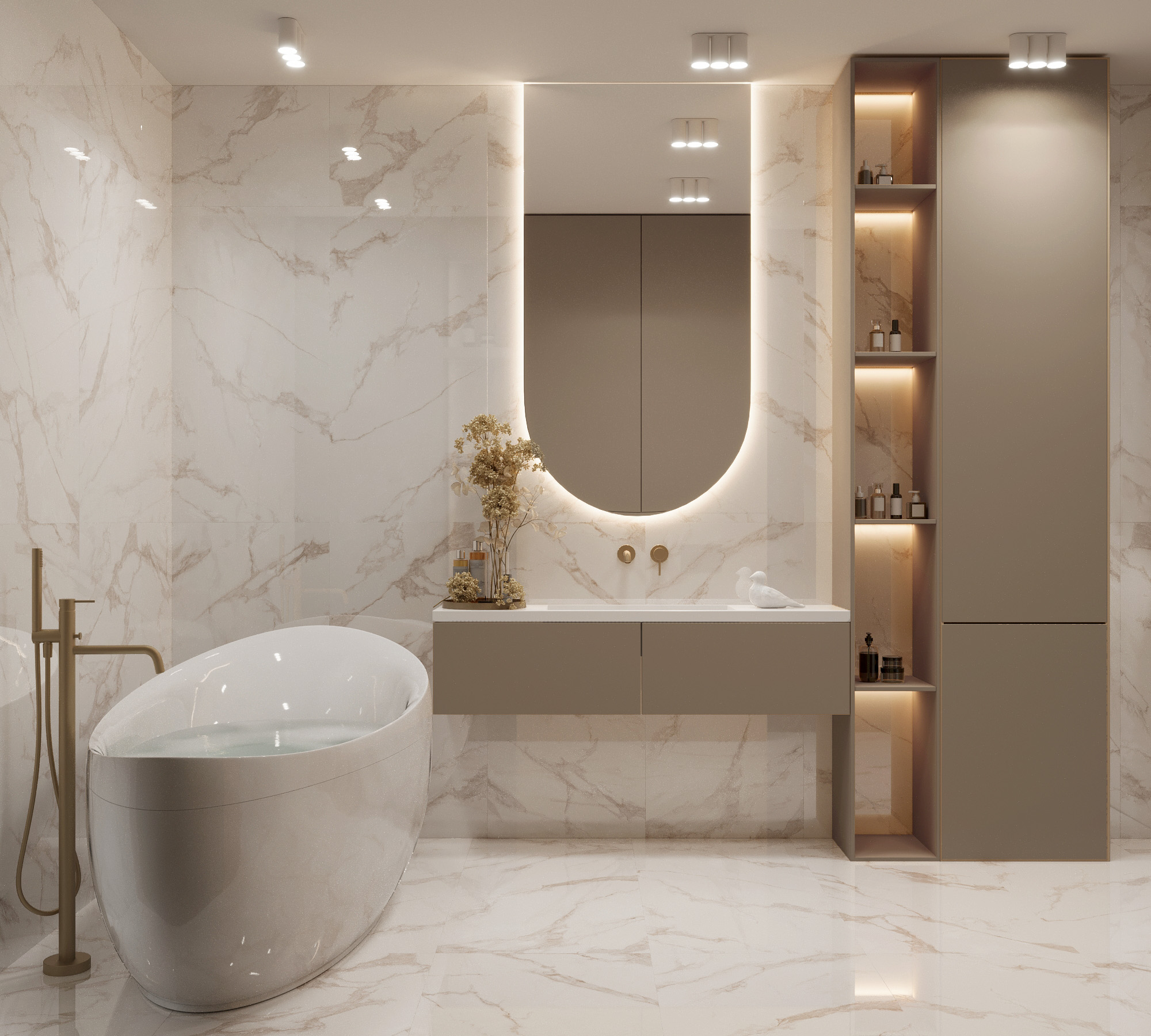 Керамогранит CALACATTA BIANCO 1200 × 600 мм — КЕР007419 — изображение 1