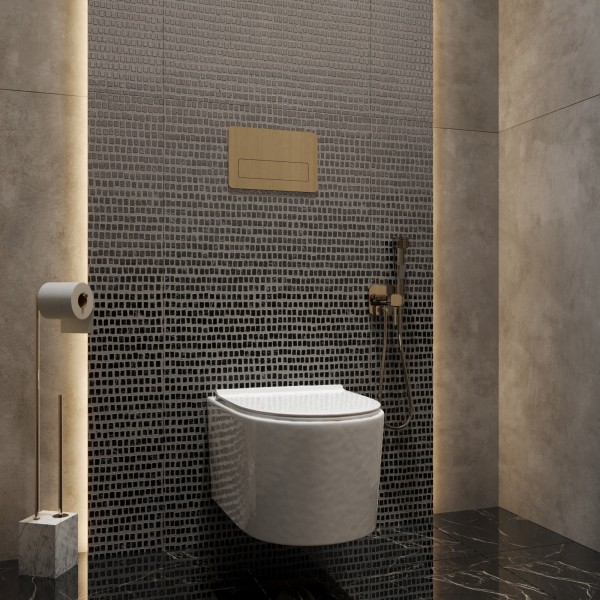 BIERZO BISAZZA BLACK · 1200 × 600 мм · Матовая с 3D-глазурью