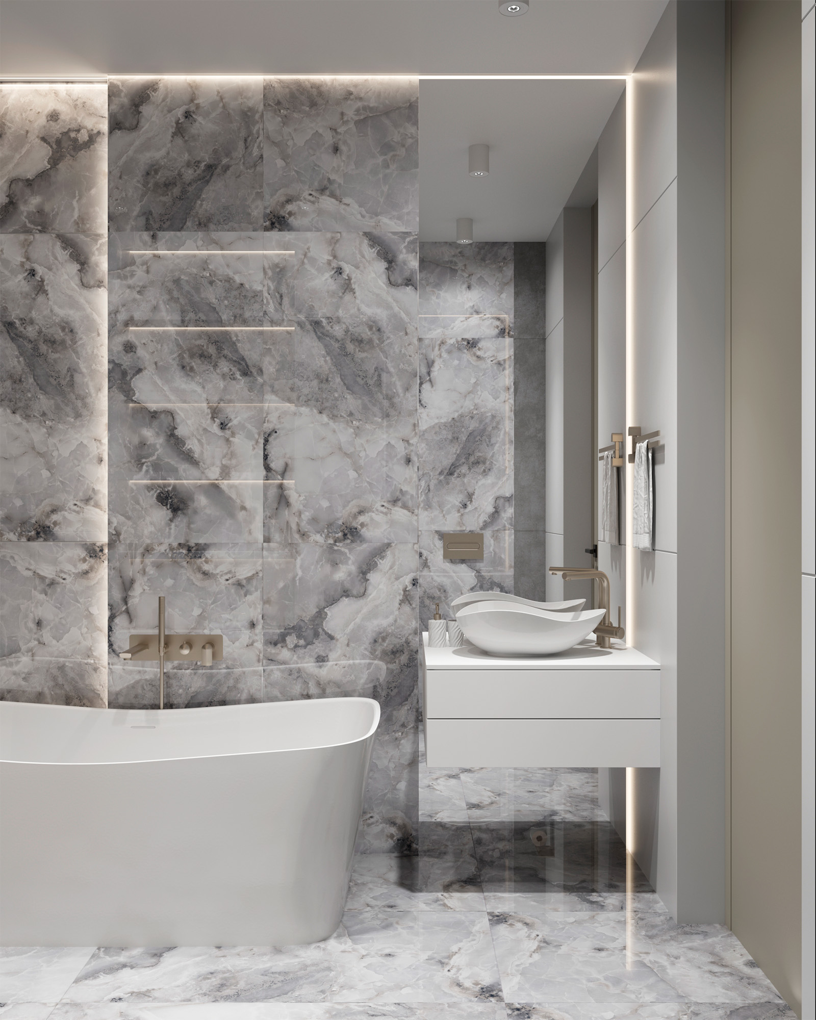 Керамогранит INVISIBLE ONYX GREY 1200 × 600 мм — КЕР007449 — изображение 1