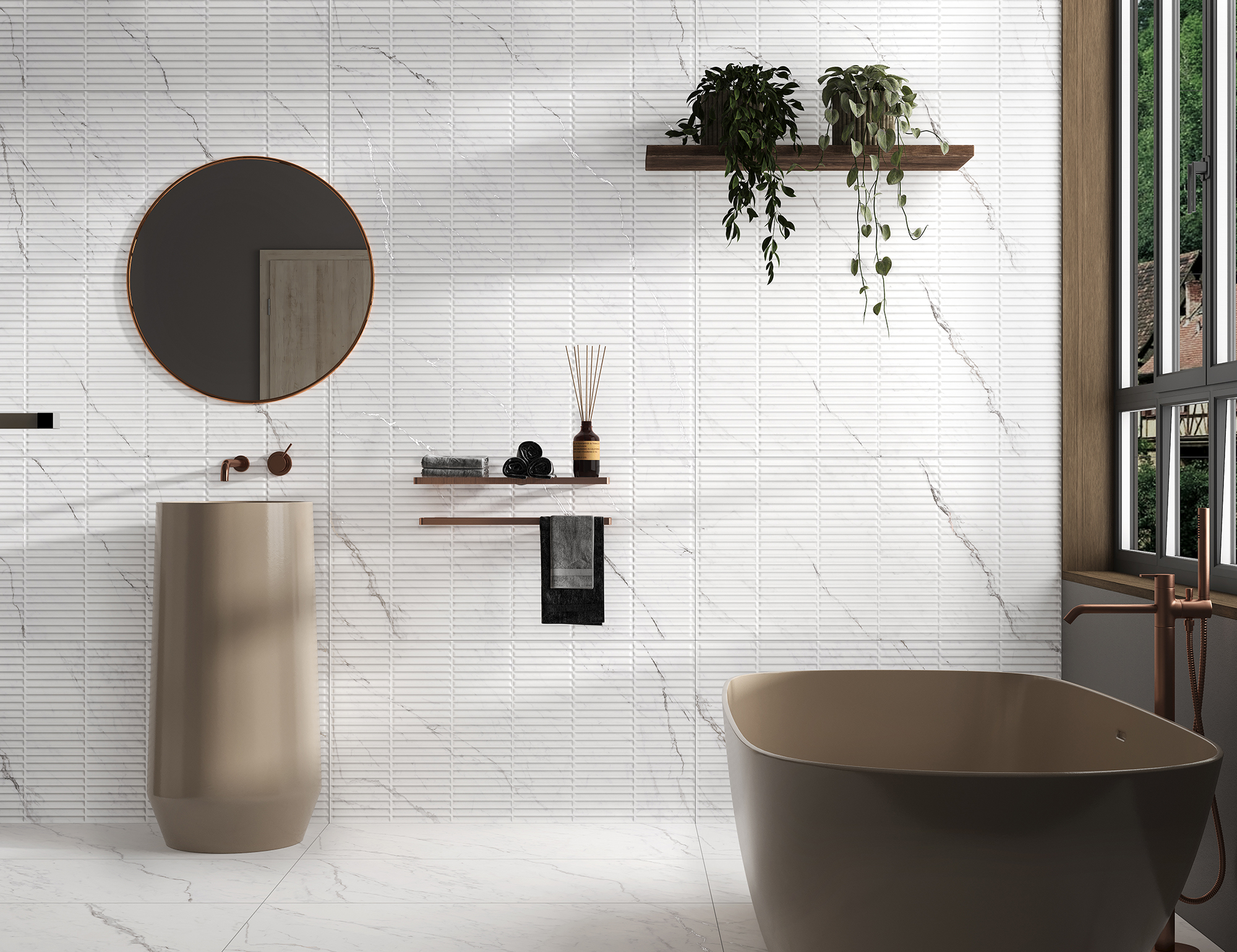 Керамогранит CORALINA WHITE DECOR 1200 × 600 мм — КЕР007505 — изображение 1