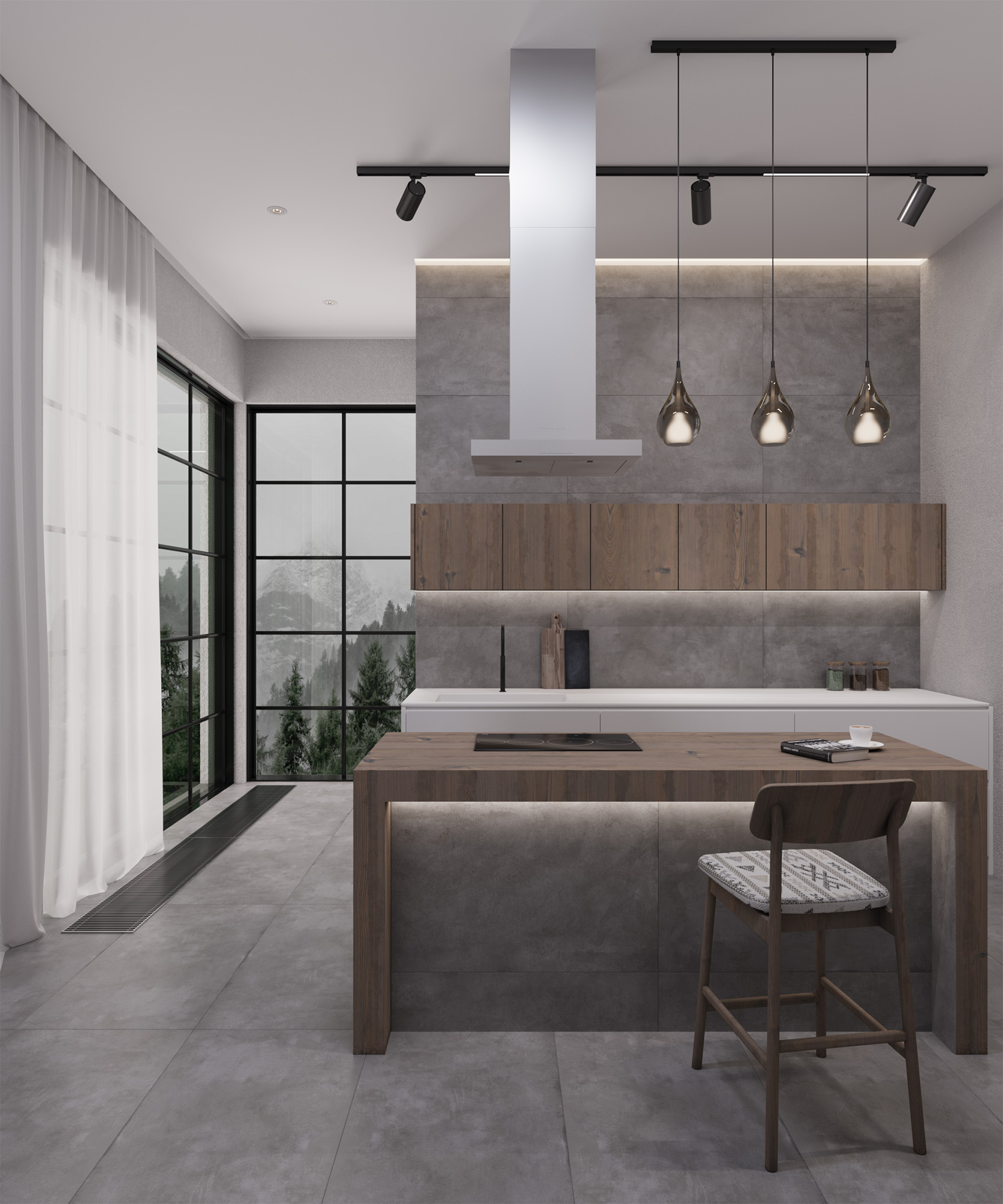 Керамогранит CEMENTUM GRIS 1200 × 600 мм — КЕР007423 — изображение 1