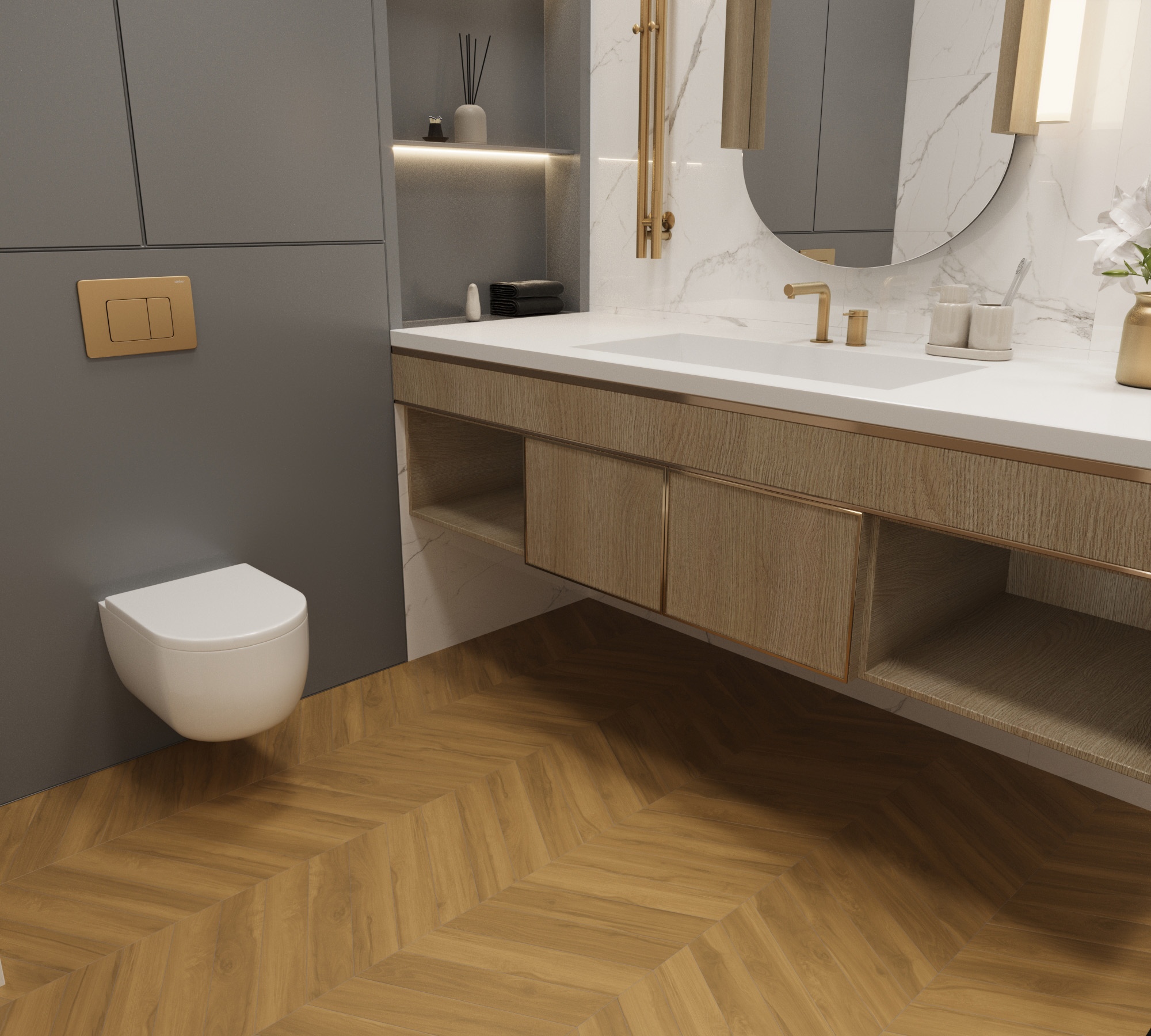 Керамогранит SCARLET WOOD HONY 450 × 80 мм — КЕР007609 — изображение 1