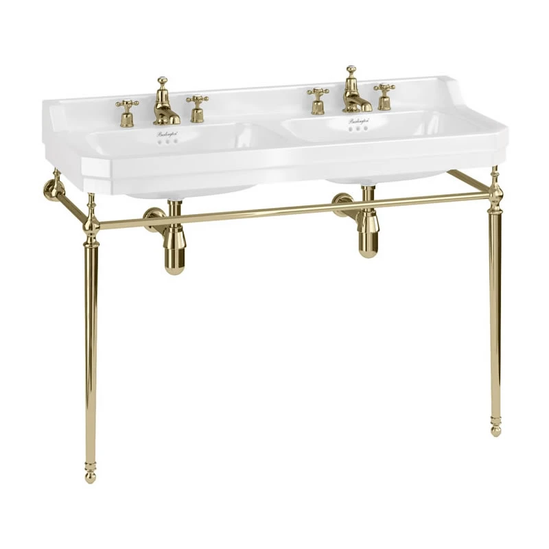 Раковина двойная b21 на 1 отверстие с подстольем regal t51 gold — РАК007893 — фото 1