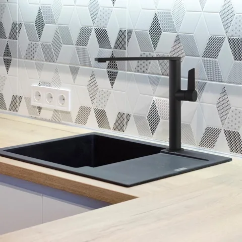Смеситель для кухни KITCHEN чёрный — изображение 3