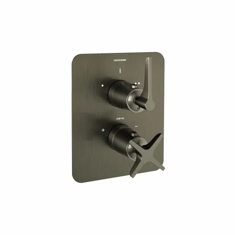 Встраиваемый термостатический смеситель для душа на 2 выхода ADAGIO графит — изображение 1