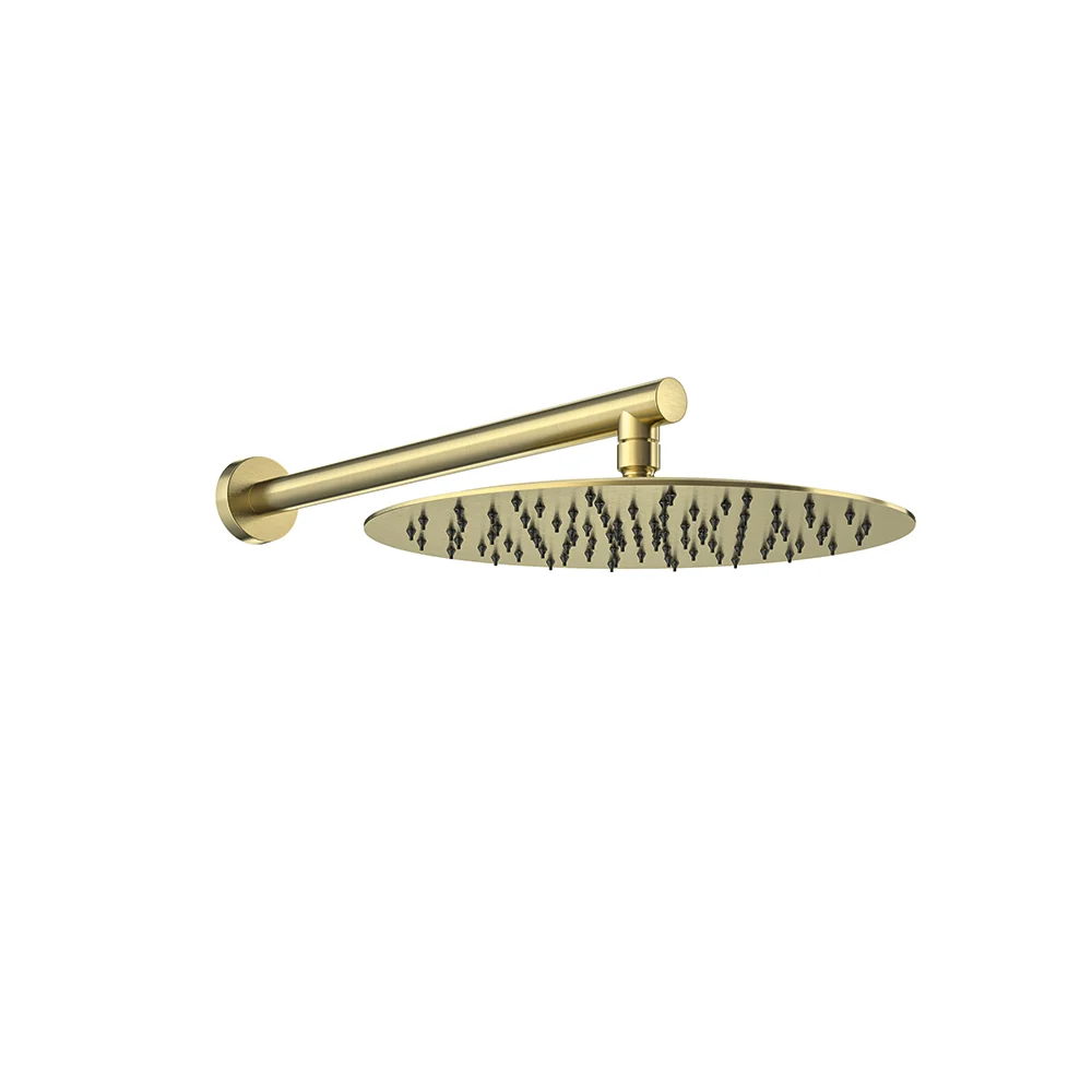 Тропический душ настенный круглый 300мм нерж. сталь золото