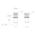 Клапан сливной QUICK CLAC 1219L